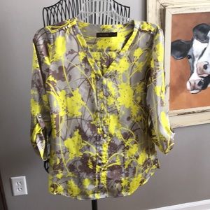Limited yellow and grey blouse